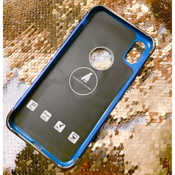 Royal Blue and Chrome iPhone X Case 📱 - Picture 3 of 6